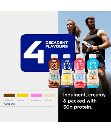 USN Trust Protein Shakes 6 x 500 ml Pre-mixed Ready to Drink 50 ml Bottles - Buy Online on GoSupps.com