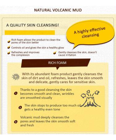 Volcanic Mud Clean Pore Cleanser Foam - Natural Moisturizing Skin Care 100ml | Boost Your Glow - Buy Online on GoSupps.com