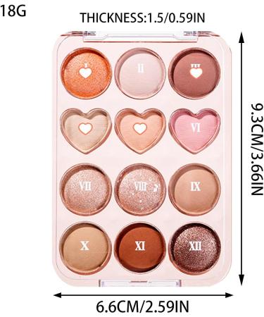 Matte Glitter Eyeshadow Palette Newest Matte Makeup Eyeshadow Palle | 12 Colors Eye Make-up Palette Natural Colors Make Up Eye Shadows #02 - Buy Online on GoSupps.com