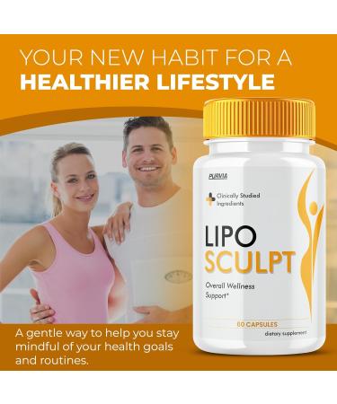 (2 Pack) Lipo Sculpt Capsules LipoSculpt Pills Advanced Loss Support Supplements Capsulas Premium Health Wellness Formula Natural Ingredients for Healthy Digestion Maximum Energy Pastillas (120 ct) - Buy Online on GoSupps.com