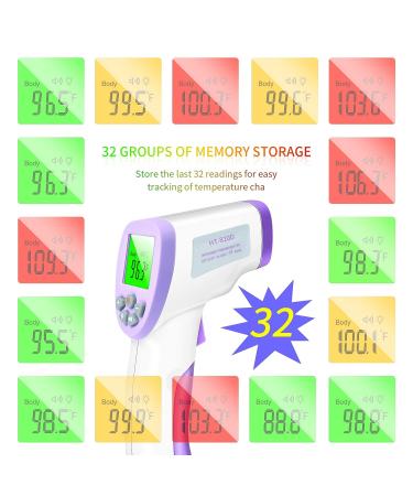 Digital Thermometer for Adults and Kids - Non Contact Infrared Forehead Thermometer with Fever Alarm - 2 in 1 Mode - Silent Operation (White) - Buy Online on GoSupps.com