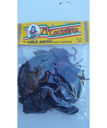 Chile Ancho - 8 Oz. - Ancho Chili Peppers - Dried Poblano Pepper - Mild to Medium Heat - Sweet & Smoky Flavor