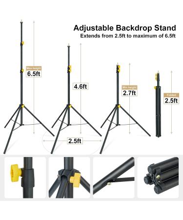 LINCO Lincostore Backdrop Support Stand Kit 10x6.5ft Adjustable Photography Studio Photo Background Support System with Carrying Bag for Green Screen Muslin  4171 - Buy Online on GoSupps.com