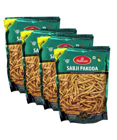 Haldiram s Savory Snacks Easy to Carry Anywhere Crispy Crunchy & Spicy Delicious Indian Namkeen Snacks Made With Authentic Taste Enjoy At Tea Time (Haldiram Sabji Pakora Pack of 4)