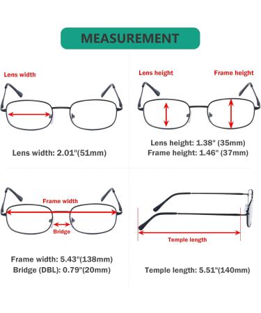 Shop Eyekepper Metal Frame Reading Glasses - 4 Pack Multi-Colored +4.00 with Spring Hinge - Stylish & Comfortable - Buy Online on GoSupps.com