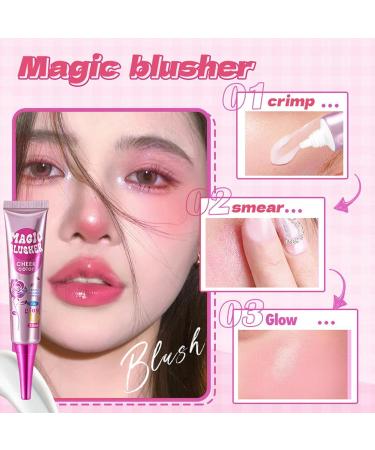 Moisturizing Cream Blush | Natural Waterproof and Long-Lasting Blush Cream Beauty Supplies to Brighten Under the Eyes Sculpt Cheeks and Mature Skin - Buy Online on GoSupps.com