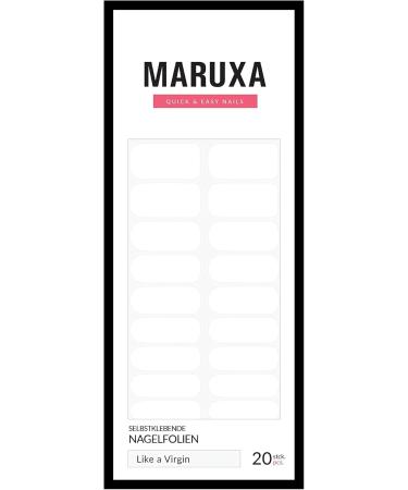 Maruxa Nail Foil - Like A Virgin | Chic White Opaque Self-Adhesive Nail Wraps | 20 Ultra-Thin Long-Lasting Designs - International Shipping Available - Buy Online on GoSupps.com