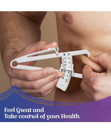 Body Fat Caliper & Measuring Tape Kit - Accurate BMI & Weight-Loss Tool - New White Design - Buy Online on GoSupps.com
