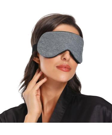 Haskirky Light Blocking Eye Mask for Deep Sleep - Breathable & Adjustable for Men and Women - Ideal for Travel, Yoga, and Meditation - Dark Grey - Buy Online on GoSupps.com