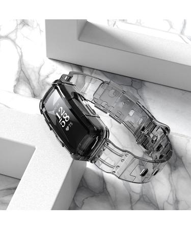 ANCOOL Clear Protective Case Band for Fitbit Inspire 2 - Black - Buy Online on GoSupps.com