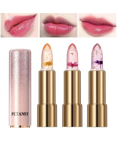 Sitovely 3 Pcs Crystal Jelly Flower Lipstick Set  Magical Temperature Color Changing Moisturizer Flower Lip Balm  Nutritious Lip Stick with Starry Sky Gift Box - Buy Online on GoSupps.com