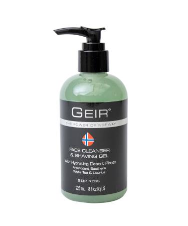 Geir Ness Face Cleanser & Shave Gel for Men - Contains Arctic Algae & Minerals - Moisturizing Deep Cleansing Face Wash