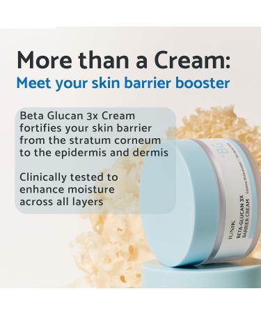 IUNIK Beta-Glucan Non-Sticky Deep Moisture Hydration 3x Barrier Cream Day&Night Moisturizer Quick Absorption Barrier Strengthening for Sensitive Dry Skin with Shea Butter Panthenol Korean Skincare - Buy Online on GoSupps.com