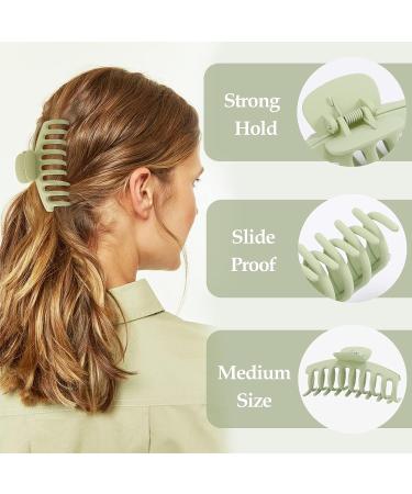 10 PCS Strong Hold Matte Square Claw Hair Clips for Thick & Thin Hair - Hair Accessories for Women & Girls - Buy Online on GoSupps.com