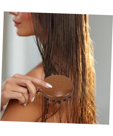 Foytoki Wooden Comb for Curly Hair - Degenerate Ridge Scalp Massager 12x8.3cm - Ideal for Hair and Scalp Health - Buy Online on GoSupps.com
