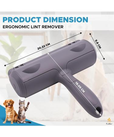 EcoNour Pet Hair Remover Roller | Cat & Dog Hair Remover | Resuable Pet Hair Remover Brush | Self Clean Lint Roller for Pet Hair | Pet Hair and Fur Remover Tool | Dog & Cat Hair Remover Couch Carpet - Buy Online on GoSupps.com