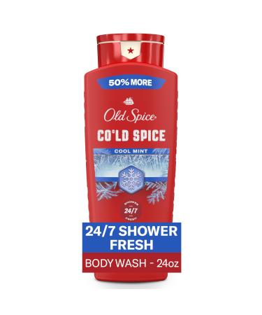 Old Spice Red Collection Body Wash for Men Cold Spice Scent Refreshing Clean Moisturizing Formula Long-Lasting Fragrance 24oz (709ml)