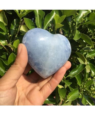 Natural Blue Celestite Stones and Minerals Ornaments Polished Heart Shape Gemstones Home Decoration Gifts JZIGTDEM Talla nica As Shown 2.75-3.15in - Buy Online on GoSupps.com