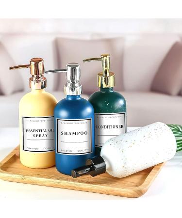 36 PCS Waterproof Bathroom Hand Soap Dispenser Label Stickers - Removable Cleaning Labels for Soap, Lotion, Shampoo and Conditioner (3 x 3 Inch) - Buy Online on GoSupps.com