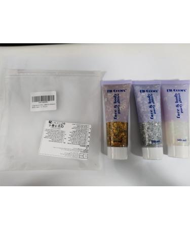  Miioto Glitter Gel for Face Hair Body Sequins for Cosmetics Lips Nails Festival Party 3 Colors (B) - Buy Online on GoSupps.com