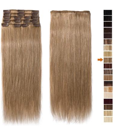 16 inches SEGO Hair Extensions Clip in Real Human Hair #27 Dark Blonde 8 Pieces 18 Clips Remy Hairpieces for Women Straight THIN TYPE (65g) - Buy Online on GoSupps.com