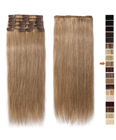 SEGO Clip In Extensions | Real Remy Hair | Heat Resistant Straight Honey Blonde #27 | 10 (25cm) - 50g - Buy Online on GoSupps.com
