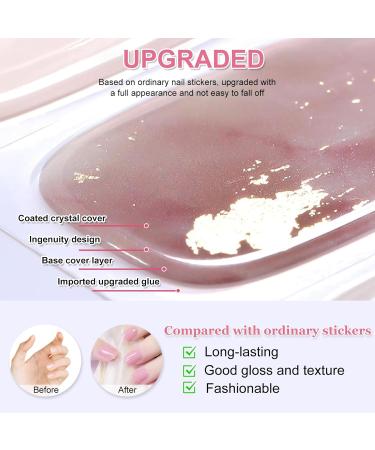  BoloShine Pack of 20 UV gel nail films semi-cured self-adhesive gel for women and girls French simplicity - Buy Online on GoSupps.com