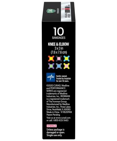 Curad Ironman Antibacterial Bandages - Extreme Hold Adhesive Technology - 10 Count Pack - Buy Online on GoSupps.com