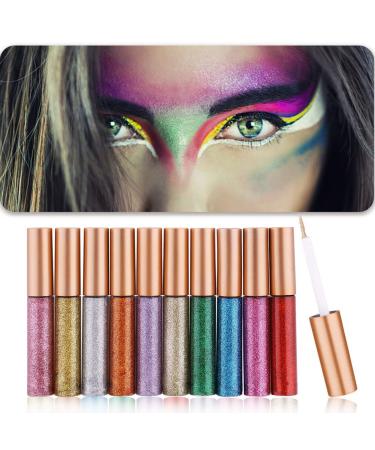 Allouli Glitter Eyeliner - 12 Shimmering Colors Waterproof & Long-Lasting Eye Makeup for Stunning Looks - Buy Online on GoSupps.com