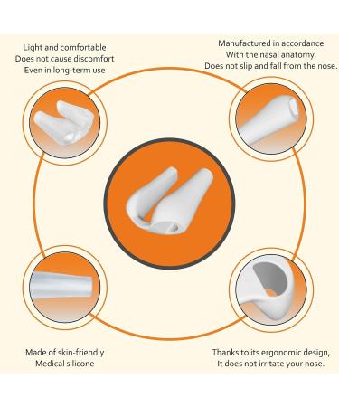 NANOVITA Nostril Retainer Rhinoplasty + Micropore Surgical Tape | Nostril Shaping After Nose Surgery | Nose Shaper Device Made of 100% Medical Silicone (- 5 -) - Buy Online on GoSupps.com