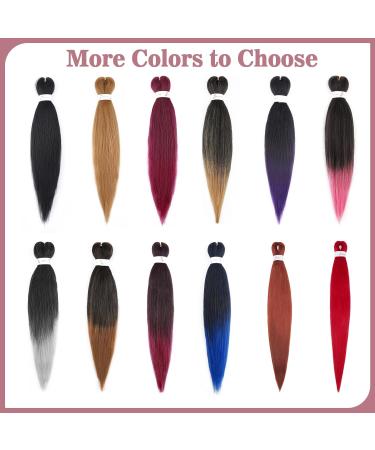 66cm Pre-Stretched Braids - 5 Bundle Yaki Crochet Hair Extensions - Natural Black Anti-Stretched Braiding Hair - Buy Online on GoSupps.com