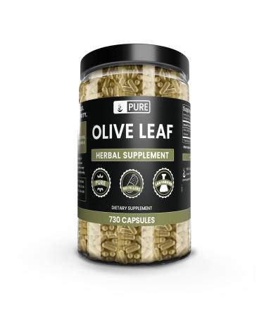 Pure Original Ingredients Olive Leaf (730 Capsules) No Magnesium Or Rice Fillers Always Pure Lab Verified 730 Count (Pack of 1)