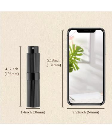 Toureal 8 ml 3 pieces aluminium perfume atomiser refillable empty pinstripe perfume atomiser travel atomiser bottle for on the go (black silver blue) - Buy Online on GoSupps.com