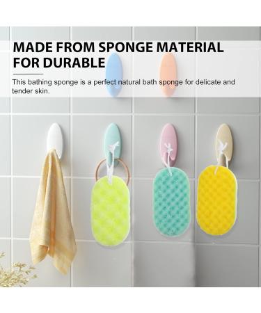 Supvox Bath Sponge Stool - 3 Pack Massager & Scrubber Pad for Peeling Skin | Yellow Red Blue | Perfect for Men & Women - Buy Online on GoSupps.com