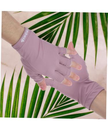 MERRYHAPY 1 Pair Gloves Gel Manicure Gloves Fingerless Gloves Womens Gloves Nail Light Touchscreen Gloves Summer Driving Gloves Manicure Gloves Protection Gloves for Protection 19.5x8cm - Buy Online on GoSupps.com