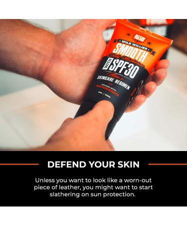 Wild Willies Men's SPF 30 Daily Facial Moisturizer - Lightweight Moisturizer with Antioxidants and Essential Oils for Dry or Oily Skin - Buy Online on GoSupps.com