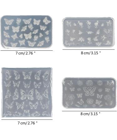 QHHVAIT 3D Nail Art Mold with Variety of Patterns Template Carving Sticker Stencil Tools Moulds for Nail Enthusiasts and Salons Type 11 - Buy Online on GoSupps.com
