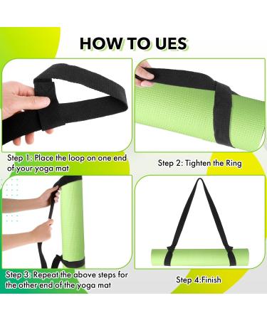 Premium Yoga Mat & Adjustable Strap - Perfect for Pilates Stretching & Fitness | Durable Polyester Yoga Accessories - Buy Online on GoSupps.com