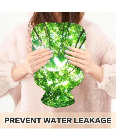 Buy NAANLE Transparent Hot Water Bottle with Tree of Life Cover - 1L Heat Bottle for Back Pain Relief & Cold Therapy | Green Forest Design - Buy Online on GoSupps.com
