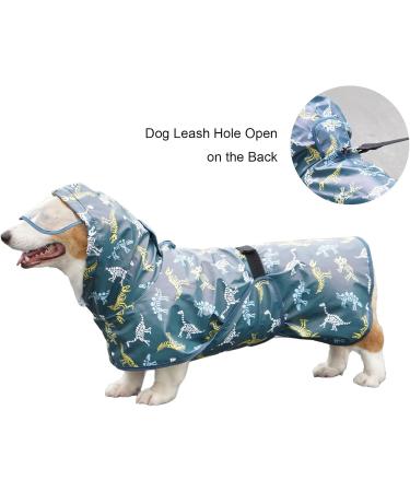 Shop Hykiee Waterproof Dog Raincoat - Adjustable Breathable Jacket for Small to Large Dogs (Size L Green) - Ultimate Rain Protection with Hooded Collar & Abdominal Coverage - Buy Online on GoSupps.com