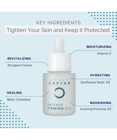 Noche Y Dia Caviar Firming Oil - Anti-Aging Face Serum with Vitamin E for Fine Lines & Wrinkles - 20mL - Firm & Lift Skin - Buy Online on GoSupps.com