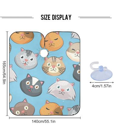 Waterproof Barber Cape - Funny Cat & Cheetah Haircut Bib for Men & Women | Unisex Hair Cutting Cape - International Shipping - Buy Online on GoSupps.com