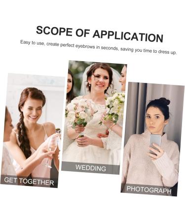 Angoily 12 Sheets Waterproof Eyebrow Stickers Black Stickers Sticking Stuffers for Men Artificial Eyebrow 3d 21x15cm Black - Buy Online on GoSupps.com