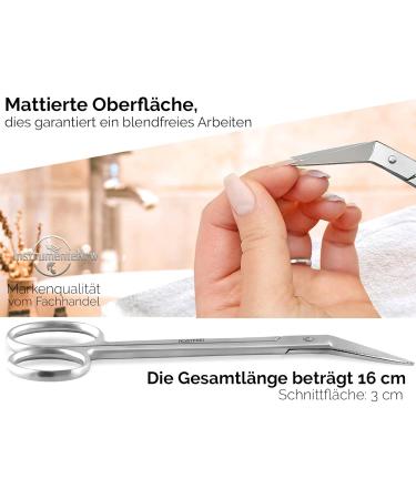 Long Angled Nail Scissors for Seniors | Micro-Tensioner Nail Cutter | Foot Care Set for Fingernails & Toenails (16 cm) - Buy Online on GoSupps.com