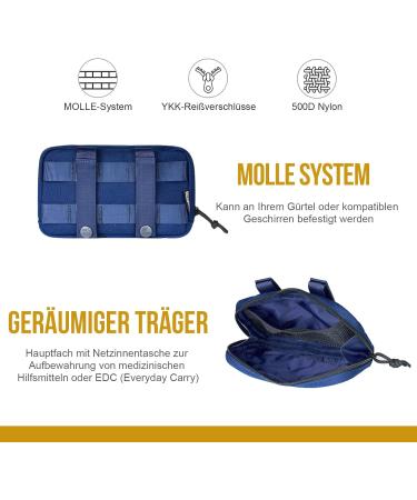 Oneigris Dog Feed Bag - 2 Pack Large Space Reflective Stripes for Tactical Training & Walking - Blue - Buy Online on GoSupps.com