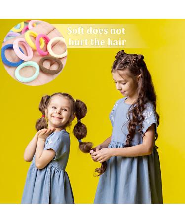 200Pcs Baby Hair Ties - 1 Inch Seamless Toddler Hair Ties for Girls and Kids - Multicolor Hair Bands in Black and Multi-Colored Assortment - Buy Online on GoSupps.com