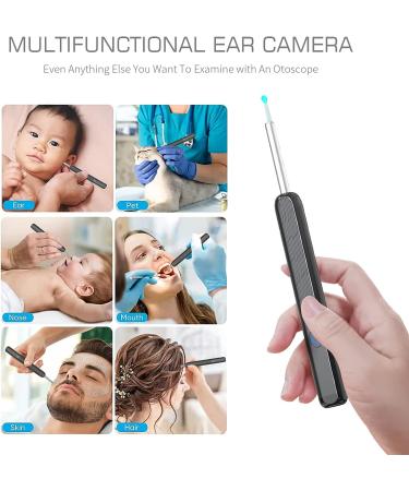 ZenRich Ear Wax Removal Tool with 300W Camera - Waterproof Wireless Ear Cleaner & Otoscope for iOS & Android Phones - Includes 4 Silicone Ear Scoops - Black - Buy Online on GoSupps.com