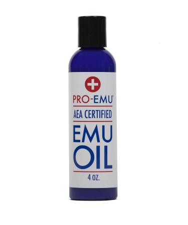 Pro Emu OIL (4 oz) All Natural Emu Oil - AEA Certified - Made In USA - Best All Natural Oil for Face Skin Hair and Nails.