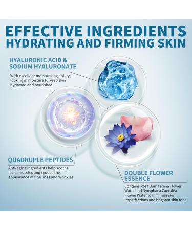 Hydrating & Firming Essence Sheet Masks - Anti-Wrinkle Peptide Formula Moisturizing for Sensitive Skin Pack of 10 - Buy Online on GoSupps.com