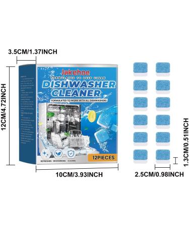 Dishwasher Cleaner Tablets Hygienically cleans and removes bad odours 2-in-1 Treatment Kit Cleans Fragrance Free Plastic Free Natural Vegan Friendly Plant-Based Cleaning (12Pcs) - Buy Online on GoSupps.com
